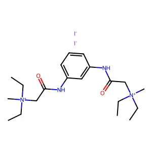 Ammonium, (m-phenylenebis(iminocarbonylmethylene))bis(diethylmethyl-, diiodide structure