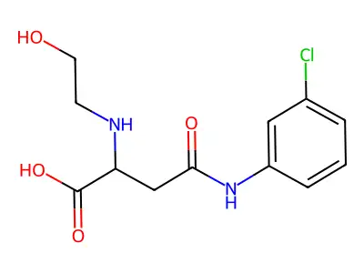 4-(3-Chloroanilino)-2-(2-hydroxyethylamino)-4-oxobutanoic acid structure