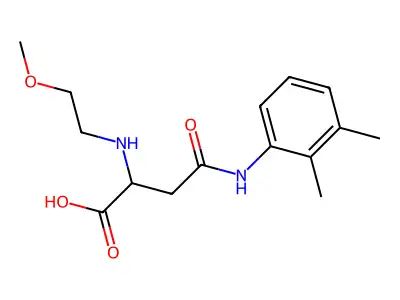 4-(2,3-Dimethylanilino)-2-(2-methoxyethylamino)-4-oxobutanoic acid structure