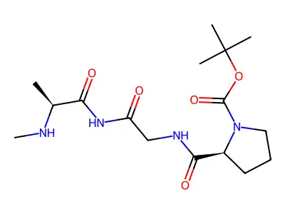 N-tert-Butyloxycarbonyl-prolyl-glycyl-alanyl-methylamide structure