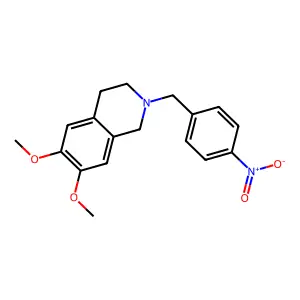 6,7-dimethoxy-2-[(4-nitrophenyl)methyl]-3,4-dihydro-1H-isoquinoline structure