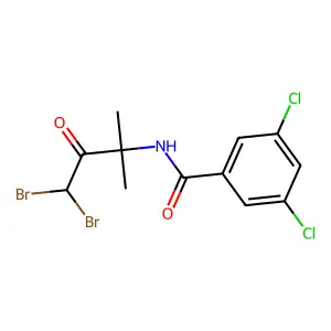 Benzamide, 3,5-dichloro-N-(3,3-dibromo-1,1-dimethyl-2-oxopropyl)- structure