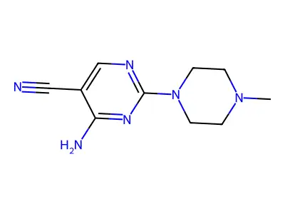 4-Amino-2-(4-methylpiperazin-1-yl)pyrimidine-5-carbonitrile structure