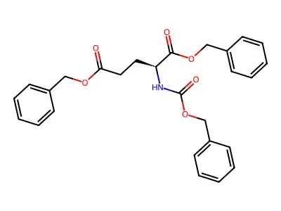 N-carbobenzyloxy-glutamic acid, dibenzyl ester structure