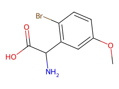 2-Amino-2-(2-bromo-5-methoxyphenyl)acetic acid structure