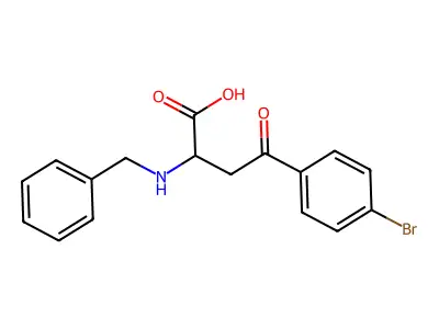 2-(Benzylamino)-4-(4-bromophenyl)-4-oxobutanoic acid structure
