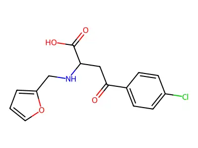 4-(4-Chlorophenyl)-2-((2-furylmethyl)amino)-4-oxobutanoic acid structure