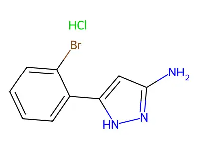 5-(2-bromophenyl)-1H-pyrazol-3-amine structure