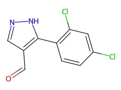 5-(2,4-dichlorophenyl)-1H-pyrazole-4-carbaldehyde structure
