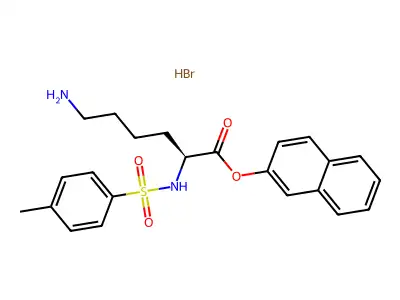 Tosyl-l-lysine alpha-naphthyl ester structure