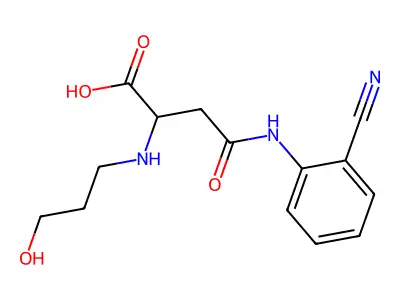 4-(2-Cyanoanilino)-2-(3-hydroxypropylamino)-4-oxobutanoic acid structure