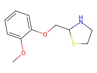 2-((2-Methoxyphenoxy)methyl)-1,3-thiazolidine structure