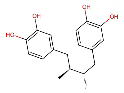 4-[(2r,3s)-3-[(3,4-Dihydroxyphenyl)methyl]-2-Methylbutyl]benzene-1,2-Diol structure