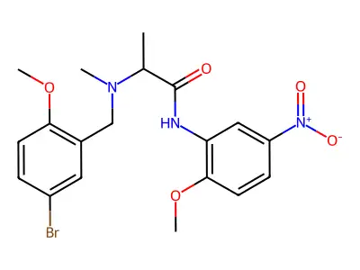 2-[[(5-Bromo-2-methoxyphenyl)methyl]methylamino]-N-(2-methoxy-5-nitrophenyl)propanamide structure