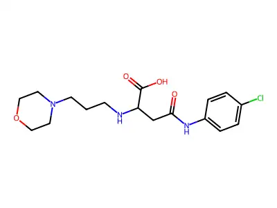 4-(4-Chloroanilino)-2-(3-morpholin-4-ylpropylamino)-4-oxobutanoic acid structure