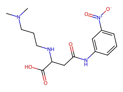 2-[3-(Dimethylamino)propylamino]-4-(3-nitroanilino)-4-oxobutanoic acid structure