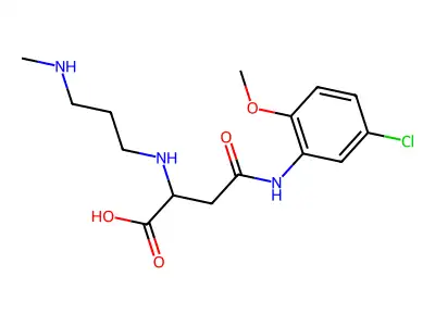 4-(5-Chloro-2-methoxyanilino)-2-[3-(methylamino)propylamino]-4-oxobutanoic acid structure
