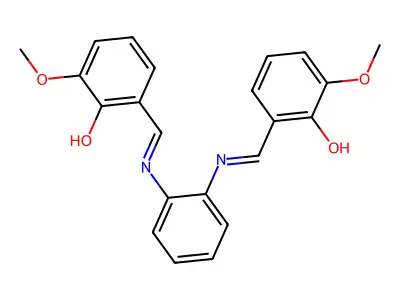 N,N'-Bis(3-methoxysalicylidene)-1,2-benzenediamine structure