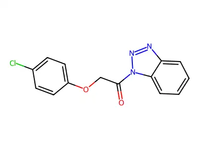 1H-Benzotriazole, 1-((p-chlorophenoxy)acetyl)- structure