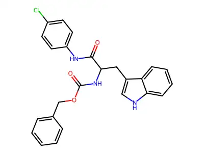 Nalpha-[(Benzyloxy)carbonyl]-N-(4-chlorophenyl)tryptophanamide structure