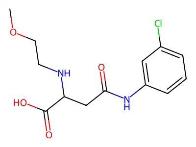 4-(3-Chloroanilino)-2-(2-methoxyethylamino)-4-oxobutanoic acid structure