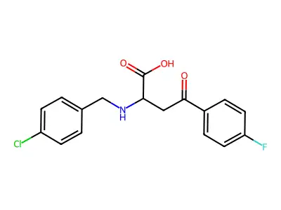 2-((4-Chlorobenzyl)amino)-4-(4-fluorophenyl)-4-oxobutanoic acid structure