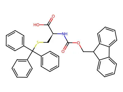 (R)-Fmoc-1-羟基-3-(三苯甲硫基)丙-2-基氨基甲酸酯 structure