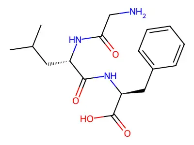 Glycyl-leucyl-phenylalanine structure