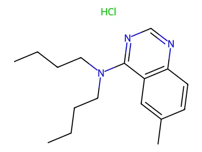 N,N-dibutyl-6-methylquinazolin-4-amine hydrochloride structure