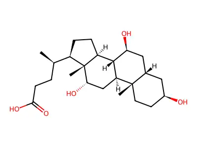 3beta,7beta,12alpha-Trihydroxy-5beta-cholan-24-oic Acid structure