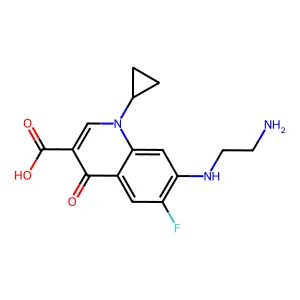 Ciprofloxacin-7-ethylenediamine structure