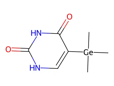 2,4(1H,3H)-Pyrimidinedione, 5-(trimethylgermyl)- structure
