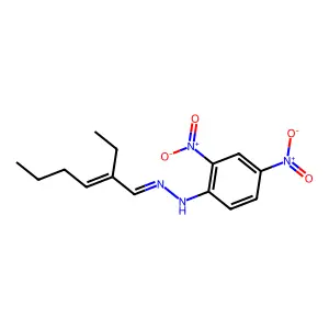 1-(2,4-Dinitrophenyl)-2-(2-ethylhex-2-en-1-ylidene)hydrazine structure