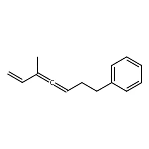 3-Methyl-7-phenylhepta-1,3,4-triene structure