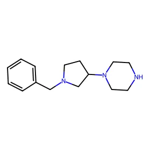 (R)-1-(1-benzylpyrrolidin-3-yl)piperazine structure