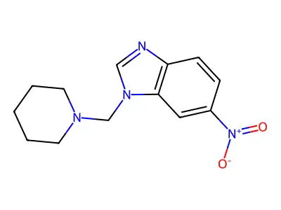 1H-Benzimidazole, 6-nitro-1-(1-piperidinylmethyl)- structure