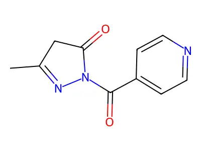 1-Isonicotinoyl-3-methyl-5-pyrazolone structure