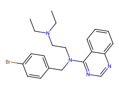 Quinazoline, 4-((p-bromobenzyl)(2-(diethylamino)ethyl)amino)- structure