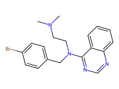 Quinazoline, 4-((p-bromobenzyl)(2-(dimethylamino)ethyl)amino)- structure