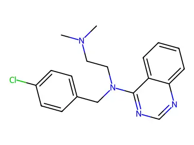 Quinazoline, 4-((p-chlorobenzyl)(2-(dimethylamino)ethyl)amino)- structure