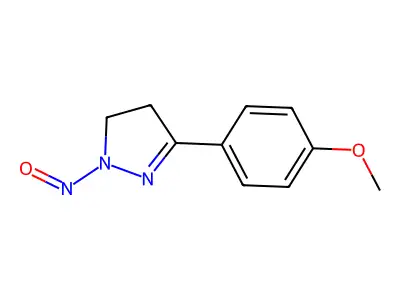 4,5-Dihydro-3-(4-methoxyphenyl)-1-nitroso-1H-pyrazole structure