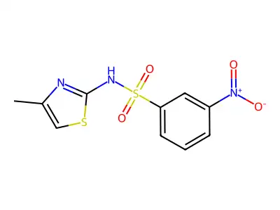 Benzenesulfonamide, N-(4-methyl-2-thiazolyl)-3-nitro- structure