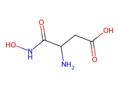3-Amino-4-(hydroxyamino)-4-oxobutanoic acid structure