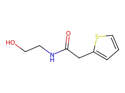 N-(2-hydroxyethyl)-2-(thiophen-2-yl)acetamide structure