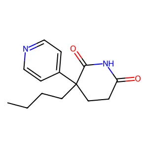3-Butyl-3-(4-pyridyl)piperidine-2,6-dione structure