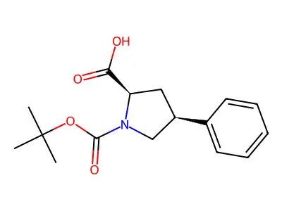 1-(1,1-Dimethylethyl) 4-phenyl-1,2-pyrrolidinedicarboxylate structure
