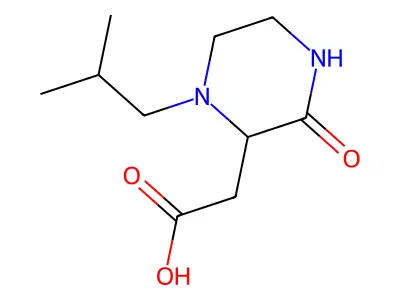 (1-Isobutyl-3-oxo-piperazin-2-yl)-acetic acid structure