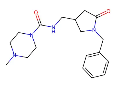 4-(N-Methylpiperazinyl-carbonylaminomethyl)-1-benzylpyrrolidin-2-one structure