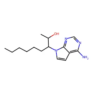 7-Deaza-9-(2-hydroxy-3-nonyl)adenine structure