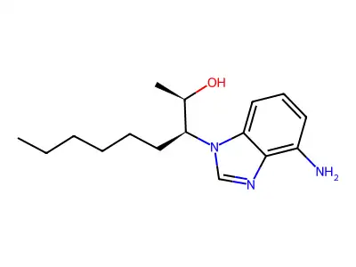 1,3-Dideaza-9-(2-hydroxy-3-nonyl)adenine structure